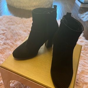 Real Leather black booties